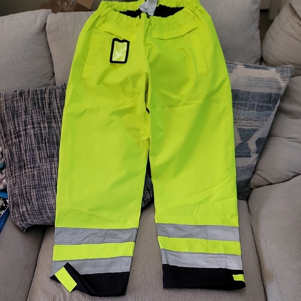 High-Visibility Yellow Windbreaker Work Pants
